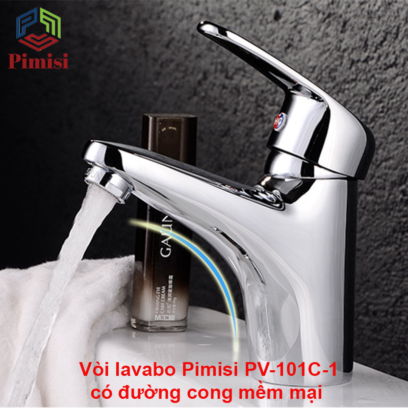 Vòi Chậu Rửa Mặt Nóng Lạnh Pimisi Thuộc Chậu Lavabo 1 Dùng Trong Nhà Tắm-Điều Chỉnh Bằng Gật Gù Gắn Bồn Rửa | Chính Hãng