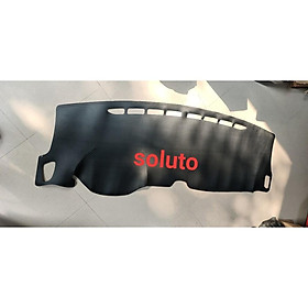 Thảm taplo ô tô Soluto 2019 loại da vân cacbon chống nắng, chống nứt vỡ taplo, thảm taplo Kia Soluto