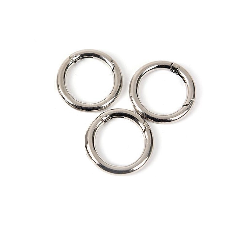 Set 3 Vòng Khoen Tròn Nhỏ, Móc Khuyên Chùm Khóa Trơn Kim Loại Màu Bạc, Móc Chùm Chìa Khóa, Móc Đa Năng - TakyHome 5070