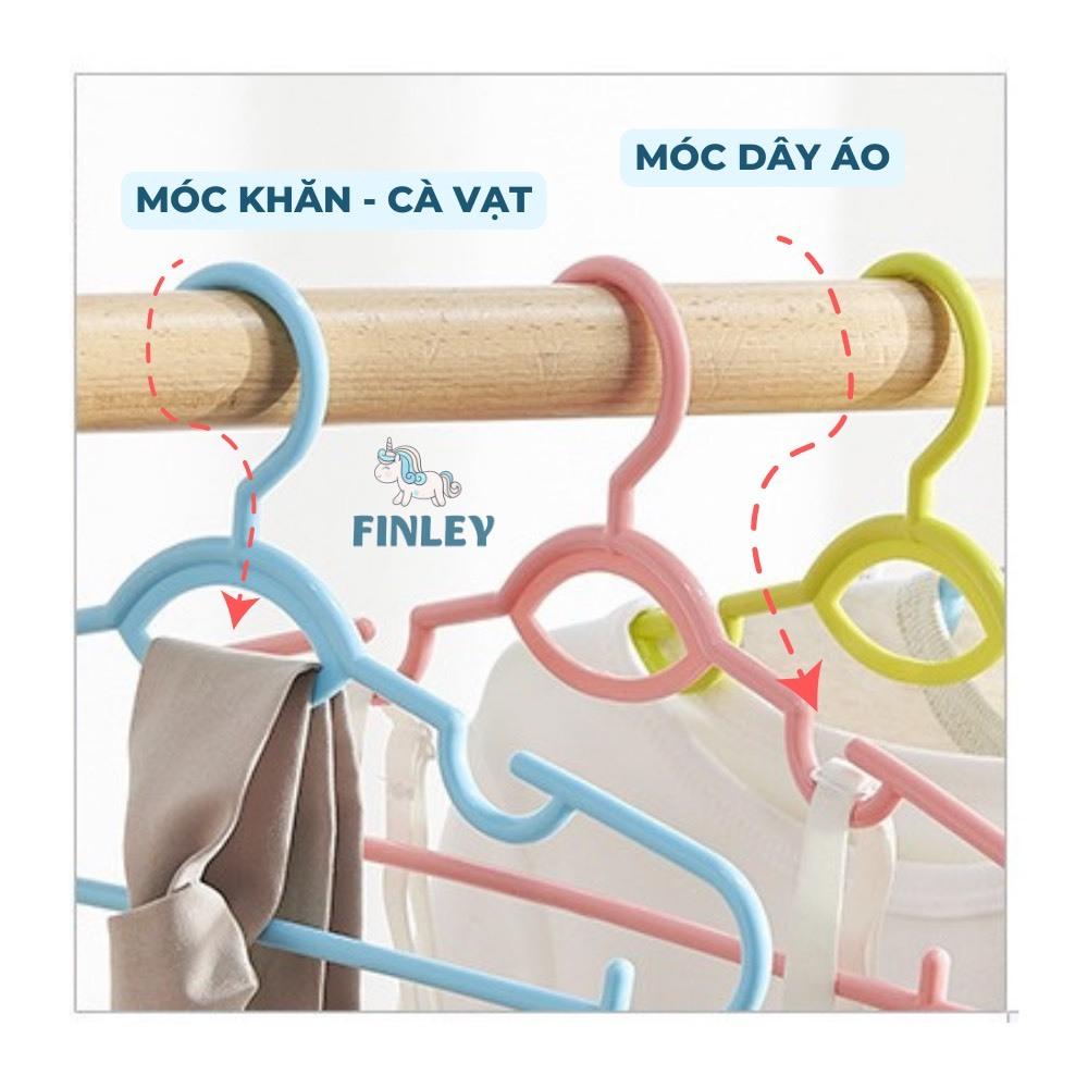 Set 6 Móc Nhựa Finley PP Nguyên Sinh Cao Cấp Đa Năng Móc Quần Áo Trẻ Em, Phụ Kiện - katydang