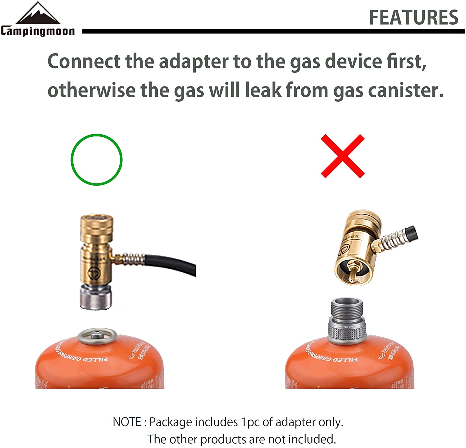 Phụ kiện đầu chuyển bình gas Campingmoon Z20