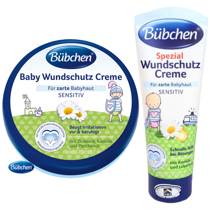 Bộ Kem Chống Hăm Bubchen 150ml Và Kem Đặc Biệt Giảm Hăm, Dưỡng Da Bubchen 75ml