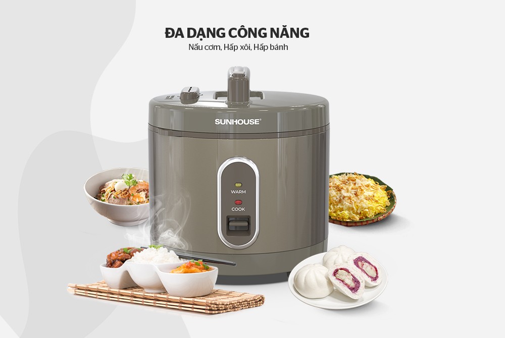 Nồi Cơm Điện 1.8L SUNHOUSE SHD8631 - Hàng Chính Hãng