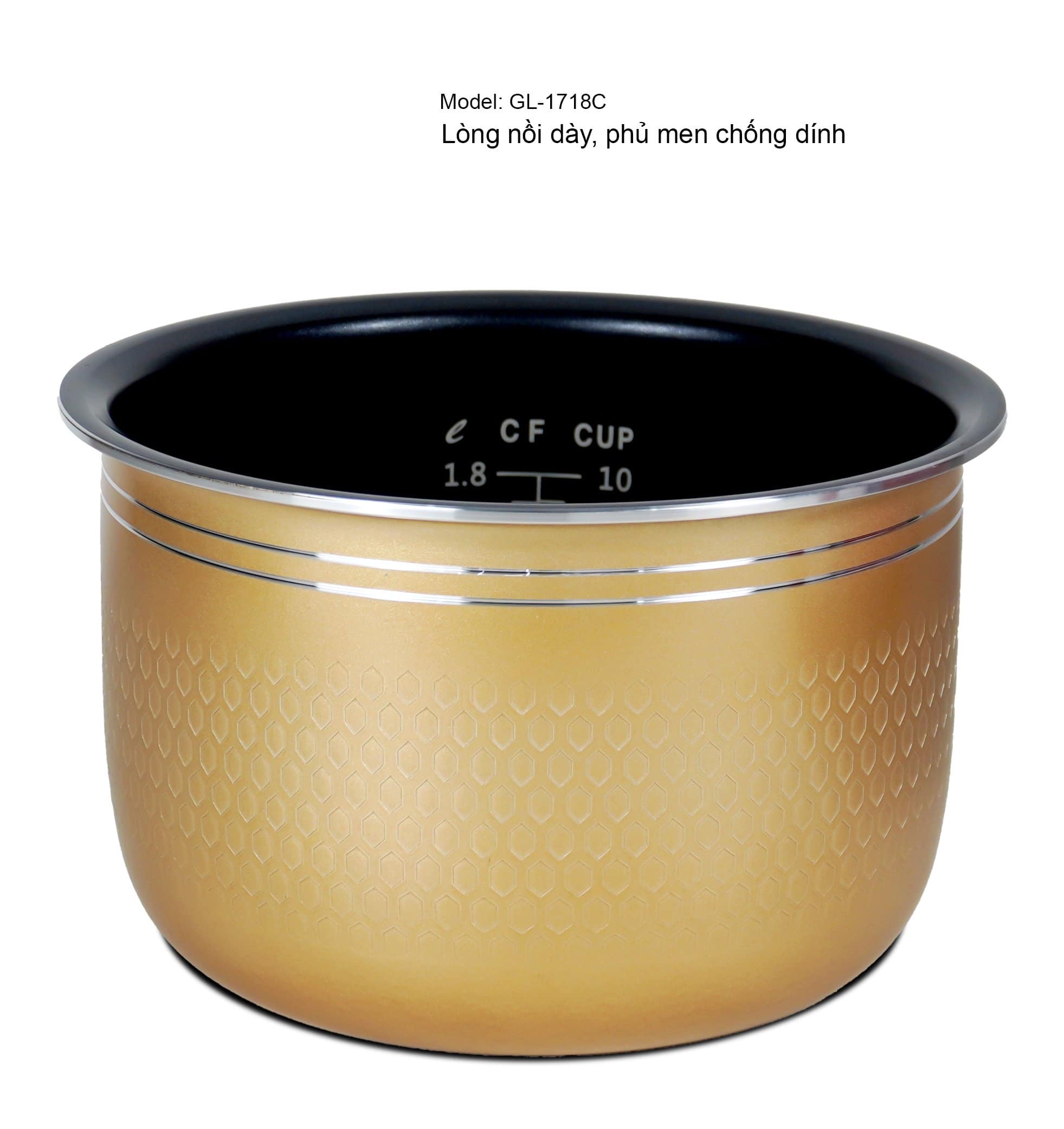 Nồi Cơm Điện Gali GL-1718C. Dung tích 1,8L đa chức năng nấu như nấu Lẩu, Chè, Soup,... Hàng chính hãng, bảo hành 24 tháng
