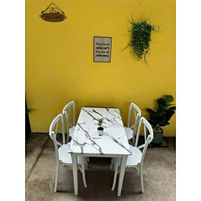 Bộ bàn ăn Bistro SM14CT Tundo kích thước 1m2 + 4 ghế 