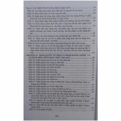 Sách Bình Luận Luật Xử Lý Vi Phạm Hành Chính Và Các Văn Bản Xử Phạt Vi Phạm Hành Chính Trong Lĩnh Vực Giao Thông Đường Bộ, Đất Đai, Môi Trường, An Ninh Trật Tự, Xây Dựng, Thương Mại