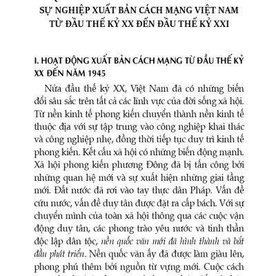 Mấy Vấn Đề Về Xuất Bản Và Văn Hoá Đọc Việt Nam Hiện Nay