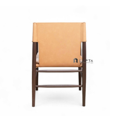 Ghế ăn da công nghiệp RIO 4A-P Nội thất Capta Ghế nhà hàng cao cấp có tay màu nâu bò xám nệm rời vải bố khung ghế sắt sơn tĩnh điện giả vân gỗ nhập khẩu chất lượng cao