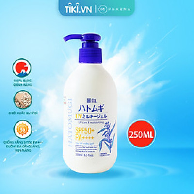Sữa Dưỡng Thể Chống Nắng, Dưỡng Ẩm Và Làm Sáng Da Chiết Xuất Hạt Ý Dĩ Reihaku Hatomugi Nhật Bản SPF50 PA+++ 250ml