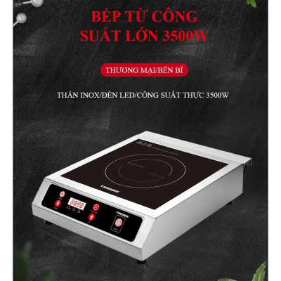 Bếp Điện Từ Đơn Công Nghiệp Tiross TS8042 - 3500W - Phù Hợp Cho Quán - Nhà Hàng - Khách Sạn - Hàng Chính Hãng