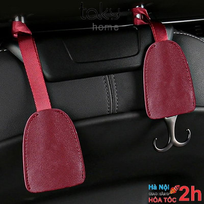 Móc Hợp Kim Bọc Da Cao Cấp, Treo Đồ Gắn Sau Lưng Ghế Ôtô, Treo Đồ Tiện Dụng Nhỏ Gọn, Gọn Gàng Trong Xe Hơi. TakyHome 9722