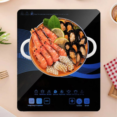 Bếp từ đơn cảm ứng TẶNG KÈM NỒI có chức năng hẹn giờ, cài đặt thời gian nấu, truyền nhiệt tốt, tiết kiệm điện - Hàng Chính Hãng