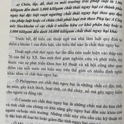 Bình luận Bộ luật hình sự năm 2015- Phần thứ hai Các tội phạm (Chương XIX- Các tội phạm về môi trường)