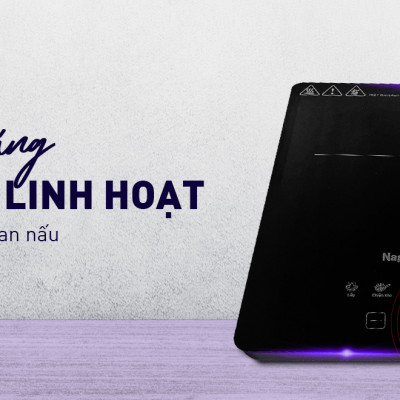 [HỘP QUÀ TẾT] [TẶNG KÈM NỒI LẨU 280x75mm] Bếp từ đơn Nagakawa NAG0718 (2000W) - 5 chương trình nấu - Bảo hành 1 năm - Hàng chính hãng
