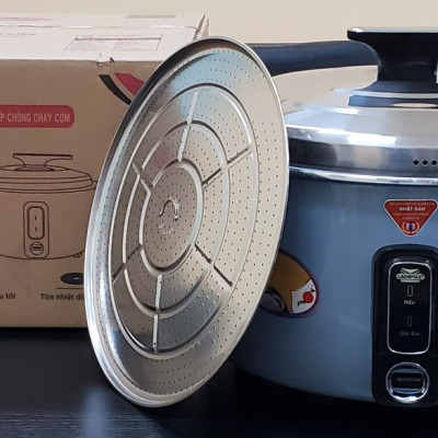 Nồi cơm điện công nghiệp chống cháy cơm 16Lit Ladomax Nhật HA-71160, mâm nhiệt oxi hóa cứng chống teo mâm-Hàng chính hãng