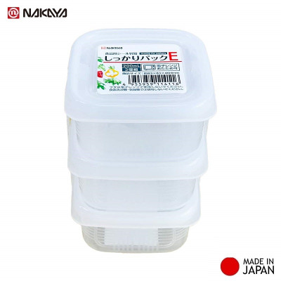 Set 3 hộp chia thức ăn dặm cho bé đa năng tiện dụng ( Bản vuông ) - Hàng nội địa Nhật Bản.