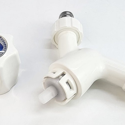 Bộ 3 vòi hồ tay núm tròn nhựa PP trắng, thân ngắn, ren 21-27mm Eurolife EL-HN05 (Trắng) (3 cái)