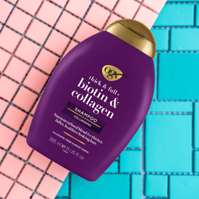 Dầu Gội OGX Thick & Full Bổ Sung Biotin Collagen Cho Tóc 385ml