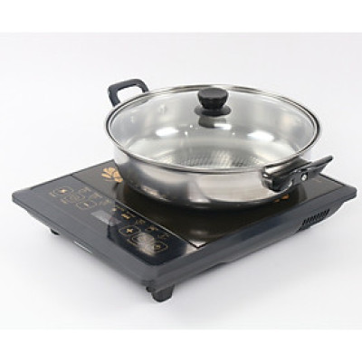 Bếp Điện Từ Đơn HLT@CHIL HTC-BT119 (Kèm nồi lẩu) - Hàng Chính Hãng