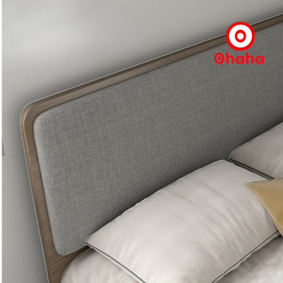 [Miễn phí vận chuyển & lắp đặt] Giường ngủ thông minh cao cấp bọc nệm đầu giường gỗ công nghiệp Ohaha - GN005