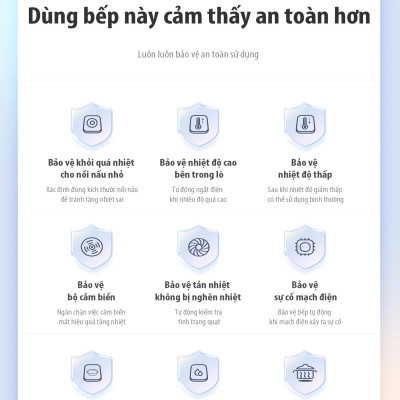 Bếp từ đơn Midea MIC 221 2200W mặt kính pha lê sang trọng, công nghệ từ trường 3D, mâm nhiệt lớn làm nóng trong 5s, cảm ứng hiện đại, có hẹn giờ, tự ngắt khi bỏ nồi, bảo vệ quá nhiệt (TẶNG NỒI LẨU) - Hàng chính hãng