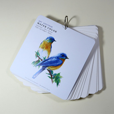 Giấy vẽ màu nước vẽ lên màu ấn tượng giấy dày kích thước (14 x 14) cm bo 4 góc 40 tờ AR516 Green Art - Hàng chính hãng