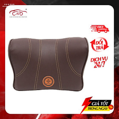 Gối Tựa Đầu Cao Su Non Bọc Da CIND G003 Màu Café