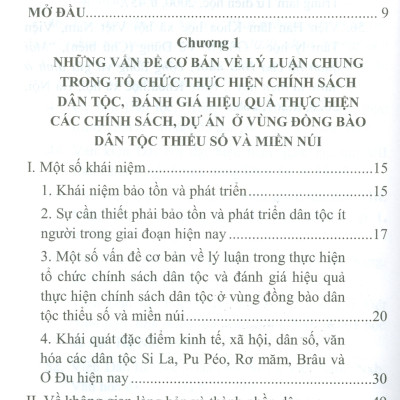 Bảo Tồn Và Phát Triển Một Số Dân Tộc Rất Ít Người Ở Việt Nam (Si La, Pu Péo, Rơ Măm, Brâu Và Ơ Đu)