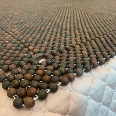 Chiếu Hạt Gỗ Trắc Mộc - Kích thước 1,8mx2m hạt 1.2cm ( video,hình thật )