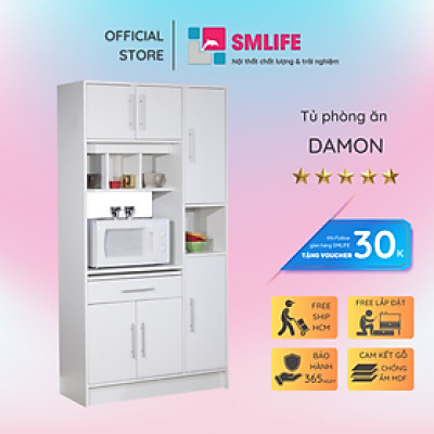 Tủ phòng ăn bằng gỗ nhỏ gọn cho gia đình SMLIFE Damon