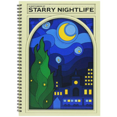 Tập Vẽ Lò Xo A4 - Sketchbook Van Gogh Inspire - Starry Nightlife - Giấy Trơn - 30 Trang 220gsm - The Sun