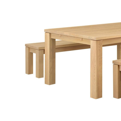 Bàn ăn cao cấp gỗ vân verneer sồi SMLIFE Duncan | D152,2 x R99,1 x C74,9cm | gỗ Cao Su và Veneer Sồi