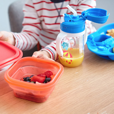 Bình uống nước có ống hút cho bé Tritan Marcus & Marcus, từ 12 tháng - Lucas