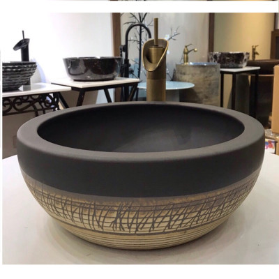 COMBO CHẬU RỬA GỐM SỨ VÀ VÒI RỬA MẶT ĐỒNG MÁNG ĐẸP SANG TRỌNG QUÝ PHÁI