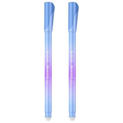 Vỉ 2 Bút Gel Xóa Được 0.5 mm - Mazzic Thiên Long GELE-006 - Mực Xanh
