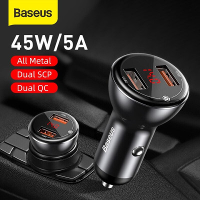 Tẩu sạc nhanh đa năng Baseus TZCCBX-B0G - hàng nhập khẩu