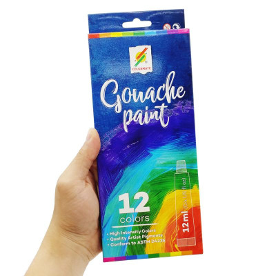 Hộp 12 Tuýp Màu Vẽ Gouache Paint 12 ml - Colormate 113264