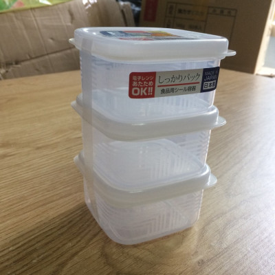 Set 3 hộp chia thức ăn dặm cho bé đa năng tiện dụng ( Bản vuông ) - Hàng nội địa Nhật Bản.