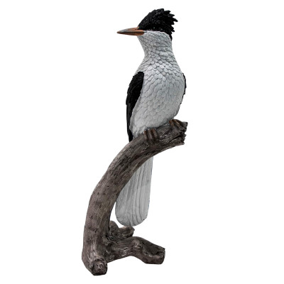 Tượng Chim Bói Cá Nhựa Thuỷ Tinh KRISTY Màu Trắng W15.6xD17.3xH42.2Cm |Index Living Mall| Nội Thất Thái Lan