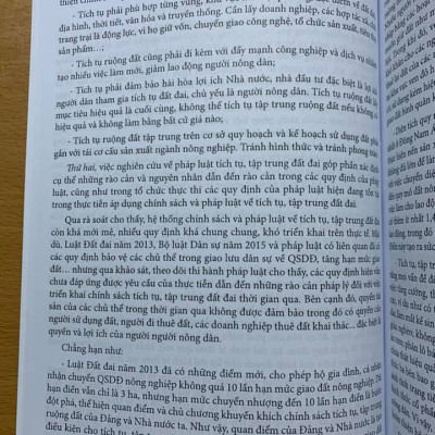 Tích tụ, tập trung đất đai ở Việt Nam- Lý luận và pháp luật hiện hành- Luật đất đai và văn bản hướng dẫn thi hành 2020