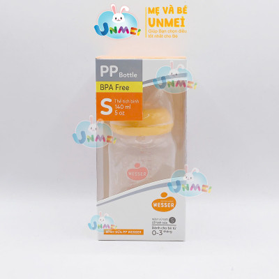 Combo 3 Bình Sữa Wesser PP 60ml, 140ml và 250ml (Giao màu ngẫu nhiên)