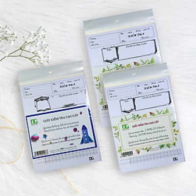 Giấy kiểm tra 4 ô ly viết êm không lem, giấy trắng dày kẻ ô rõ ràng hình vẽ tay mới lạ, kích thước 15.5 x 20.5 cm bộ 36 tờ GKTL102-03 Green Art - Hàng chính hãng