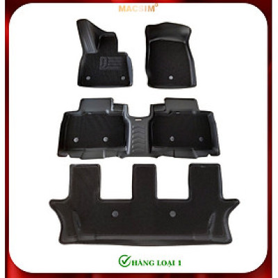 Thảm lót sàn ô tô 2 lớp cao cấp dành cho xe Ford Explorer 2019-nay (qd) nhãn hiệu Macsim chất liệu TPE màu đen