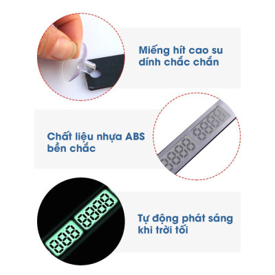 Bảng ghi số trên ô tô tự động phát sáng khi trời tối, miếng hít dính chắc chắn TÂM LUÂN Chổi lau tẩm dầu - Hàng chính hãng