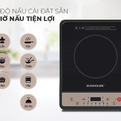 Bếp từ đơn Sunhouse SHD6160 - Hàng chính hãng, giá tốt, bảo hành 12 tháng