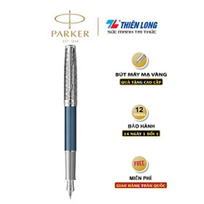 Bút máy cao cấp Parker SON Metal Blue CT 18k GB-2119743 - Mạ vàng 18K