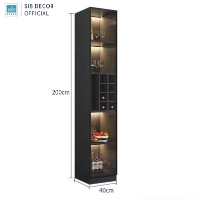 Tủ Gỗ Để Vang Trang Trí Phòng Khách, Phòng Bếp Dài 200cm Thương Hiệu SIB Decor TCK17