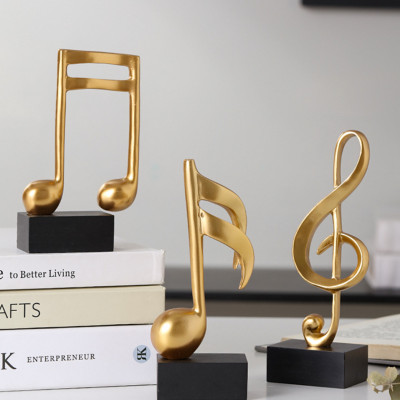 Mô hình 3 nốt nhạc, khoá sol mạ đồng trang trí đàn Piano, đồ decor trang trí nội thất tủ kệ , bàn làm việc - Hàng chính hãng