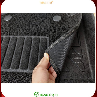 Thảm lót sàn ô tô 2 lớp cao cấp dành cho xe Ford Ranger/ Ford Raptor 2012-2021 (sd) nhãn hiệu Macsim chất liệu TPE màu đen