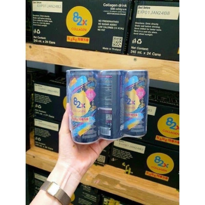82X Nước uống giải khát đẹp da Kakemono 245ml/lon ( Pack 6).
